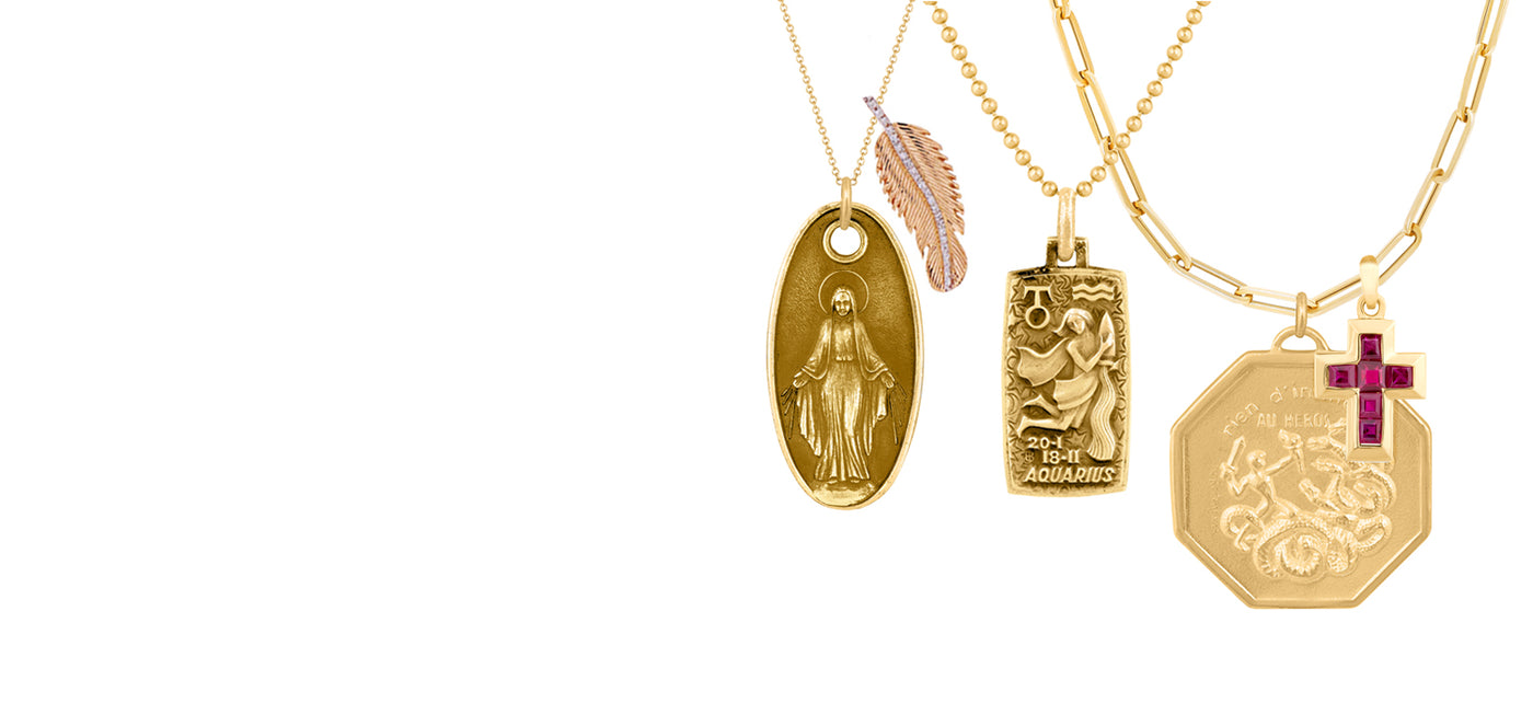 Louison Rare + Fine Protection Collection – Italian Gold Medallions - Gem  Gossip - Jewelry Blog