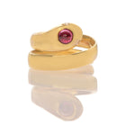 Art Deco Ruby + Diamond Snake Ring