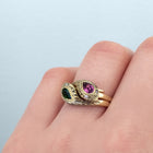 Entwined Double Snake Ring