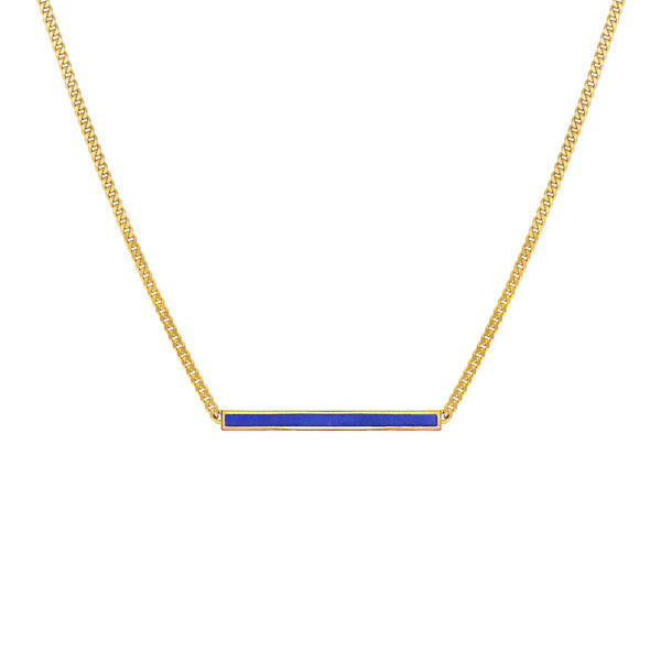 Petite Lapis Bar Necklace