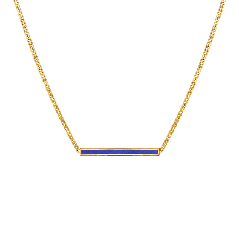 Petite Lapis Bar Necklace